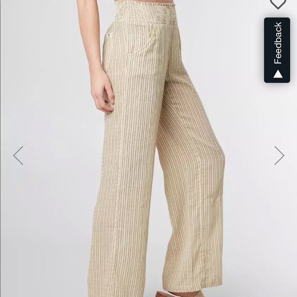 NWT! Billabong New Waves Wide Leg Beach Pant Stripe Medium Flowy Lightweight - Picture 5 of 16